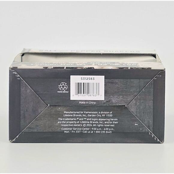 Kamenstein Salt and Pepper Filled Glass Shakers With Rotating Shifters New - Picture 11 of 11